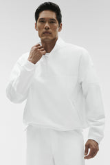 Light Weight Takeaway Track Pullover - White