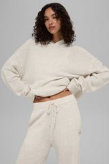 Wool Cashmere New Class Hoodie - Bone Heather