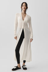 Sheer Cashmere Long Cardigan - Ivory