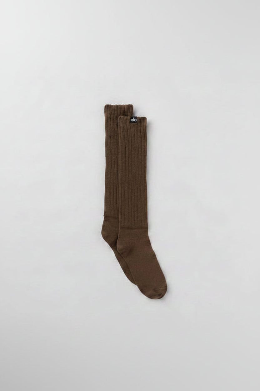 Unisex Scrunch Sock - Espresso