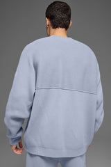 Domain Shift Rib Knit Sweater Crew - Winter Frost