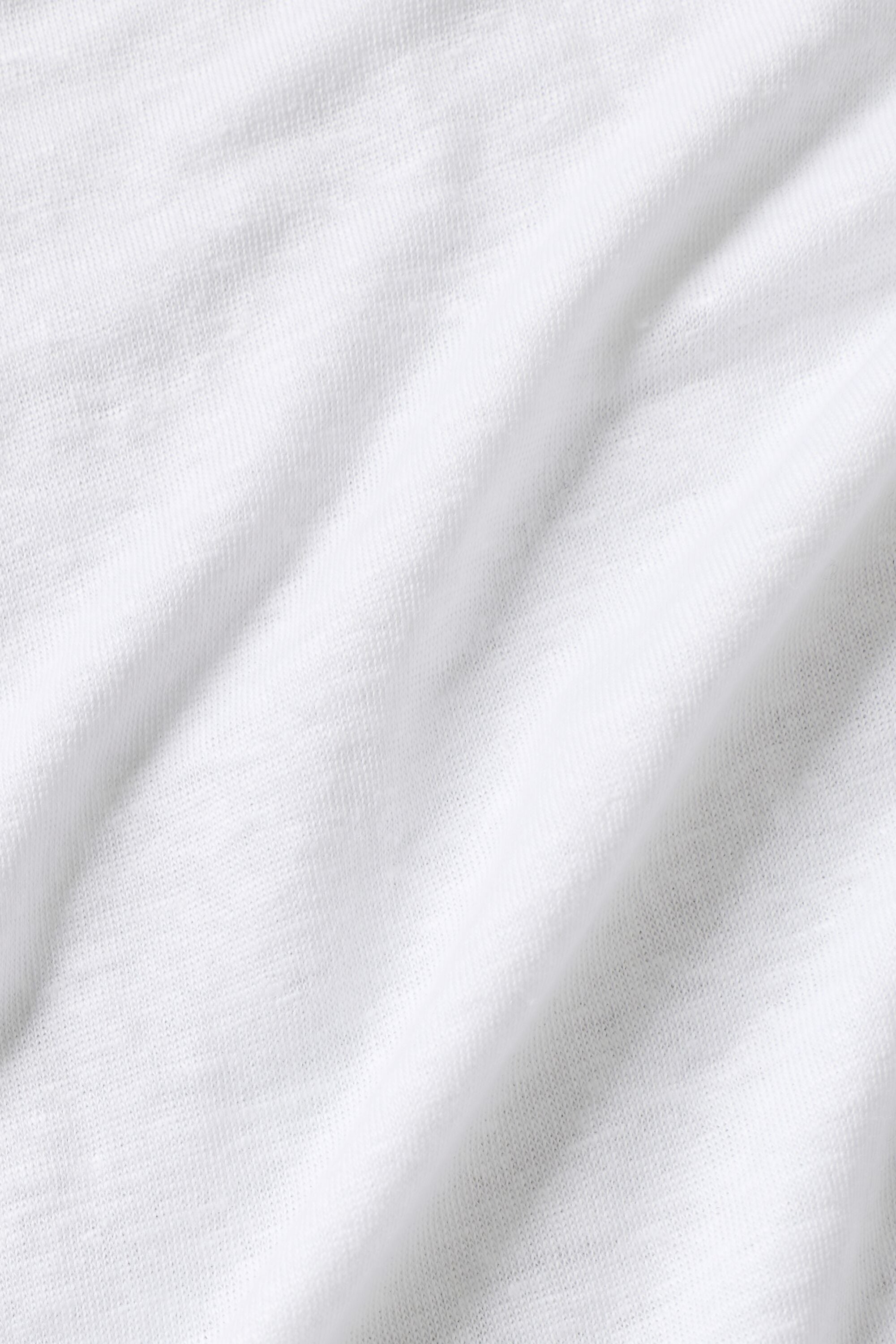 Linen Jersey Coastal Long Sleeve Pullover - White