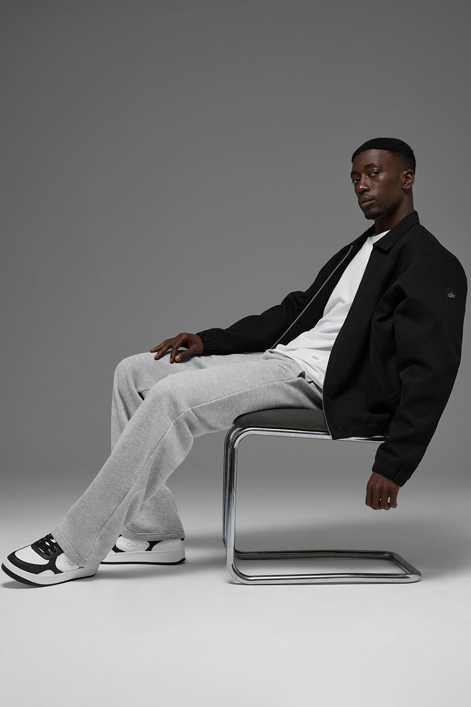 Cotton Canvas Coaches Jacket - Black