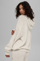 Wool Cashmere New Class Hoodie - Bone Heather