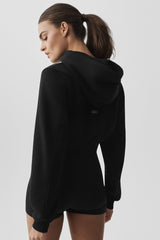 Sweet Escape Zip Up Hoodie - Black