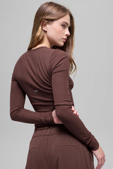 Ribbed Modal Long Sleeve - Brownstone