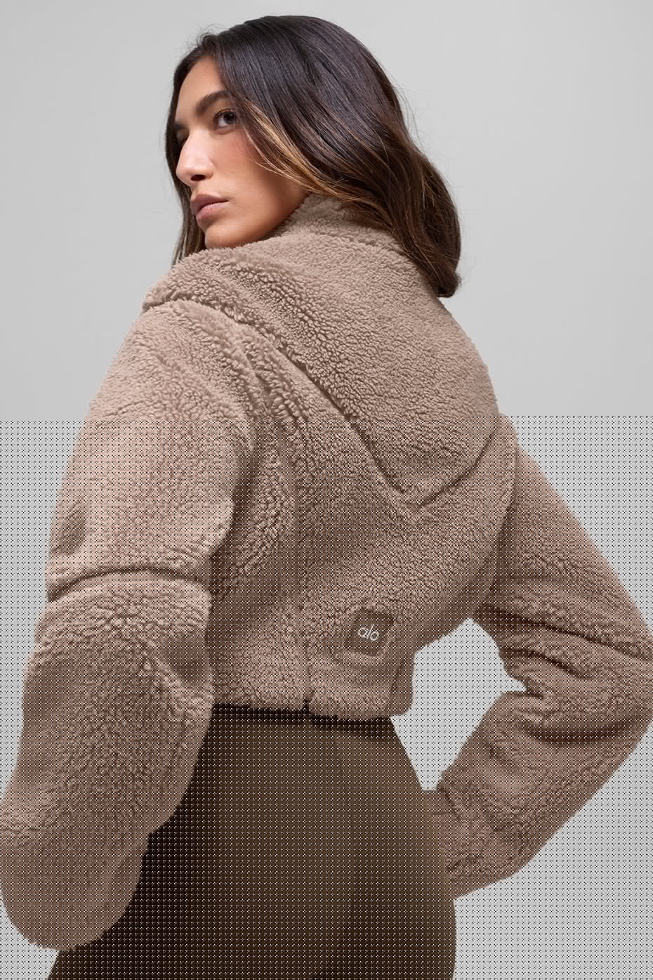 Sherpa Cropped Slope Side Jacket - Chai Latte